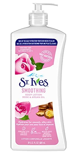 St. Ives Body Lotion Smoothing Hand & Body Lotion Moisturiser for Dry Skin Rose and Argan Oil Made with 100% Natural Moisturisers 21 oz / 621ml - Infinity Market