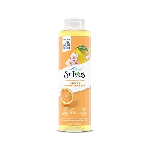 St. Ives Energising Body Wash (650ml) Citrus & Cherry Blossom Made with Plant - Based Cleansers & 100% Natural Extracts 16 oz Shower Gel - Infinity Market