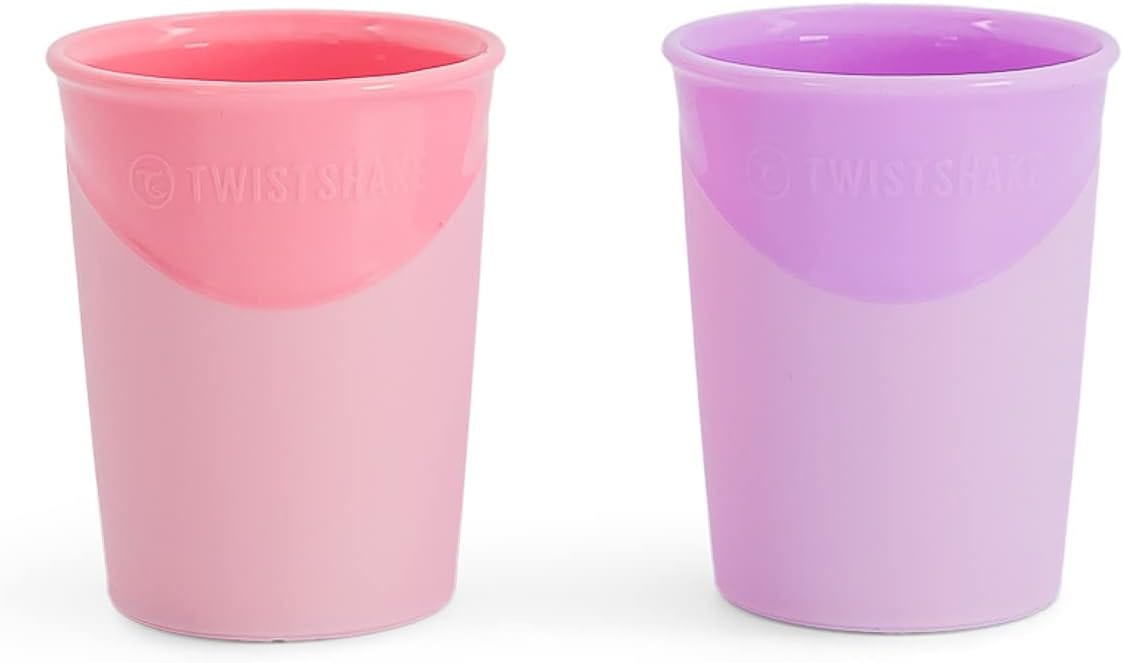 Twistshake 2X Baby Learning Cup, Feeding Cup, BPA Free, 170ml, Pastel Pink/Pastel Purple - Infinity Market