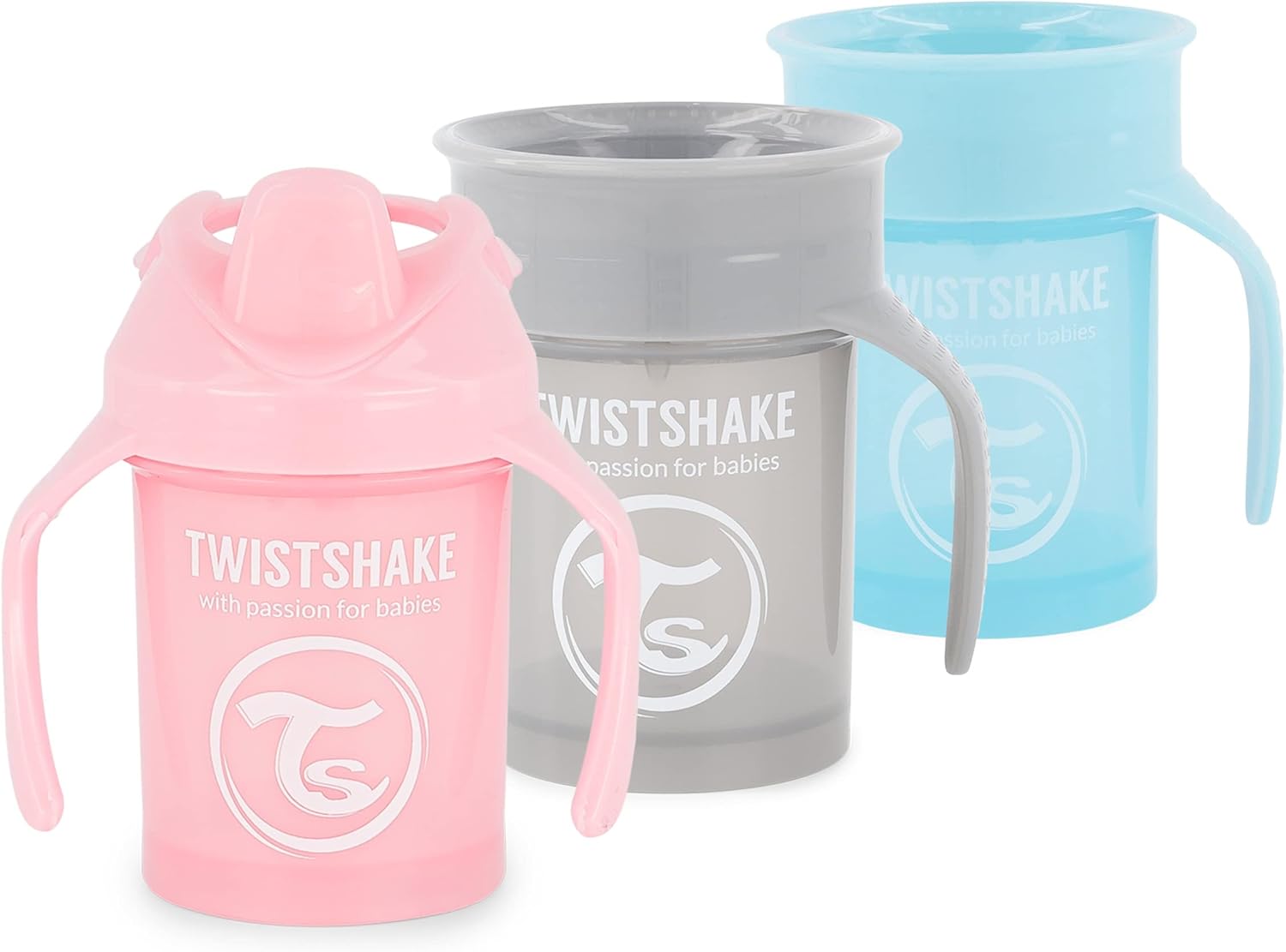 Twistshake Baby Sippy Cup Set - 3 Piece | 2 x 360 Cup - 1 x Mini Cup - Infinity Market