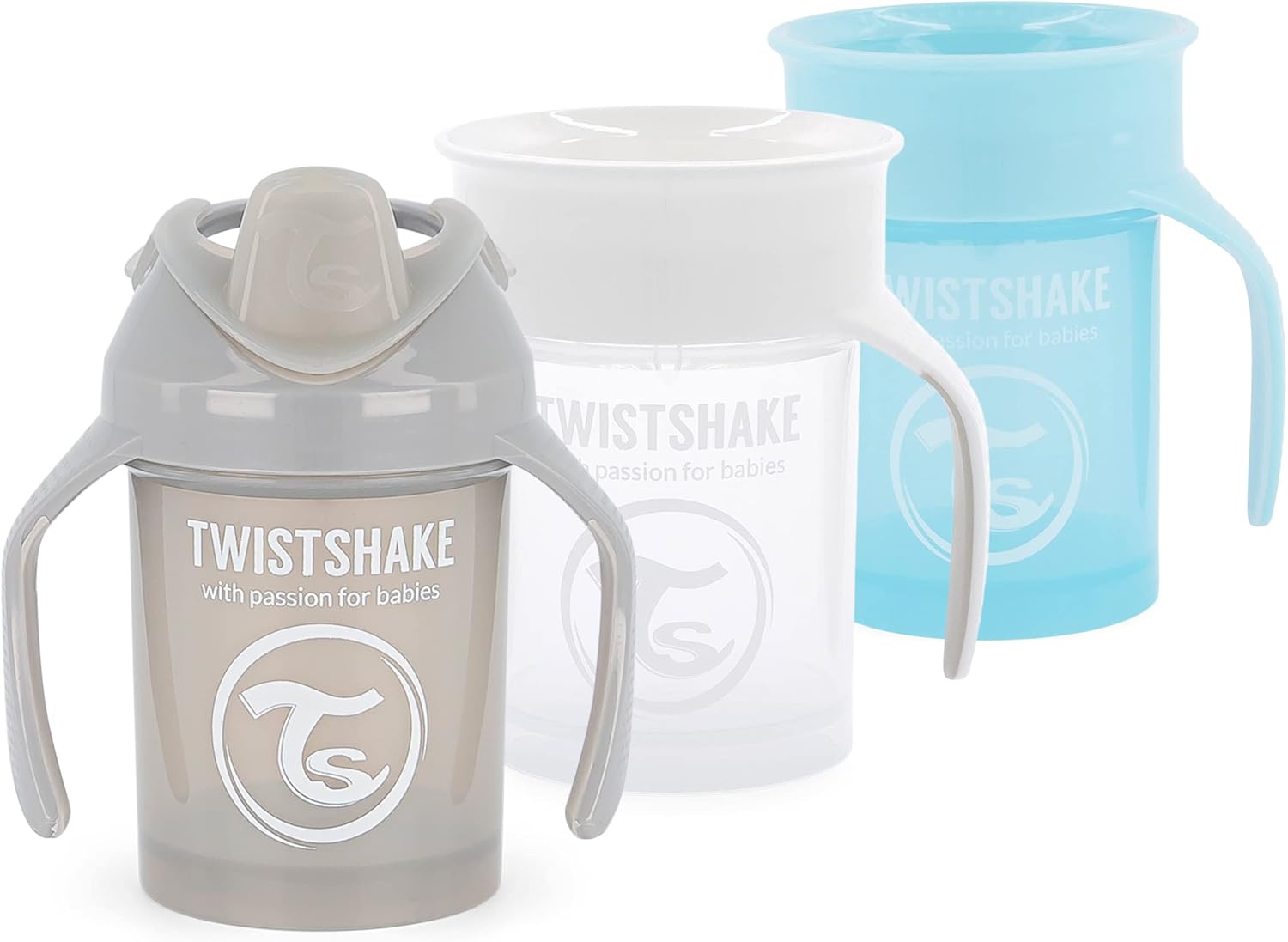 Twistshake Baby Sippy Cup Set - 3 Piece | 2 x 360 Cup - 1 x Mini Cup - Infinity Market