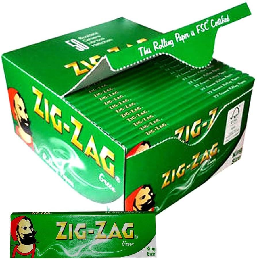 ZIG ZAG KING SIZE GREEN 50PK - Infinity Market